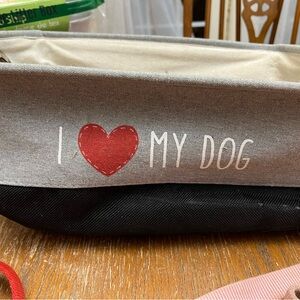 Gray & Black 'I ♥ My Dog' Pet Bed Organizer - Red Heart Accent